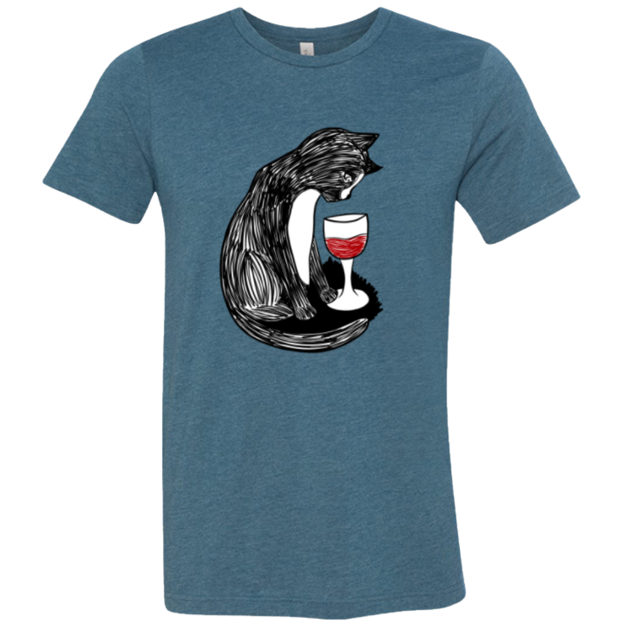 Wine Loving Cat T-Shirt